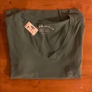 A teal women’s top